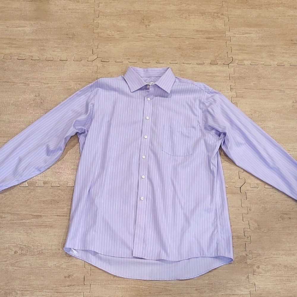 Joseph Abboud Men's Purple Pinstripe Dress Shirt